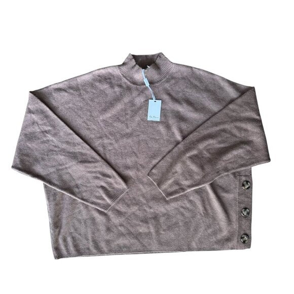 Vila Milano Wool Blend Sweater Tunic | Size Large NWT Button Side Detail - Picture 1 of 2